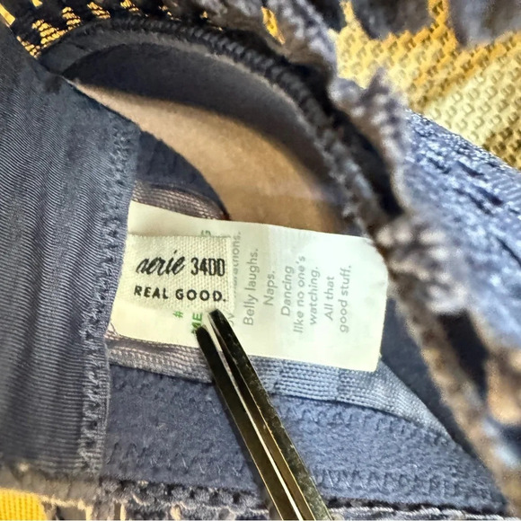 {aerie} "Real Power Plunge" Lace Adjustable Strap Intimates Bralette Bra - Picture 3 of 4